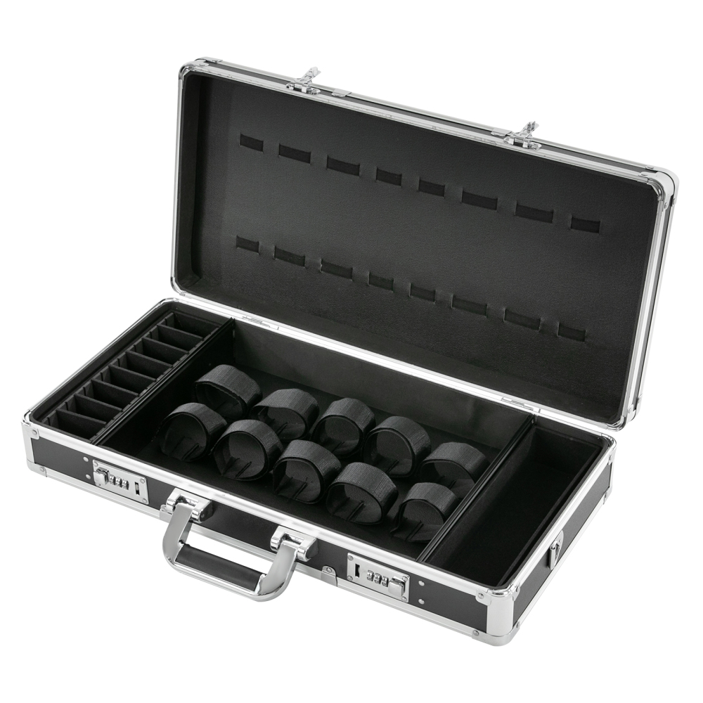 Salon de beauté étui de barbier Kits d'outils de coiffeur organisateur étui de voyage de barbier pour ranger les outils de coiffure 21,65*10,63*4,33 en argent