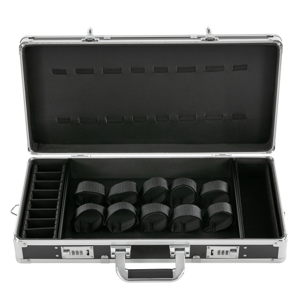 Salon de beauté étui de barbier Kits d'outils de coiffeur organisateur étui de voyage de barbier pour ranger les outils de coiffure 21,65*10,63*4,33 en argent