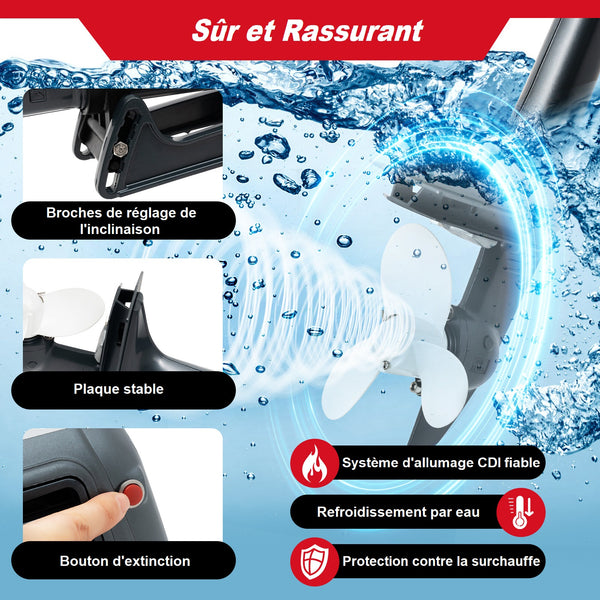 Rinceur Moteur Hors-Bord Yctze - Kit Rinçage Eau Double Alimentation Pour Bateaux