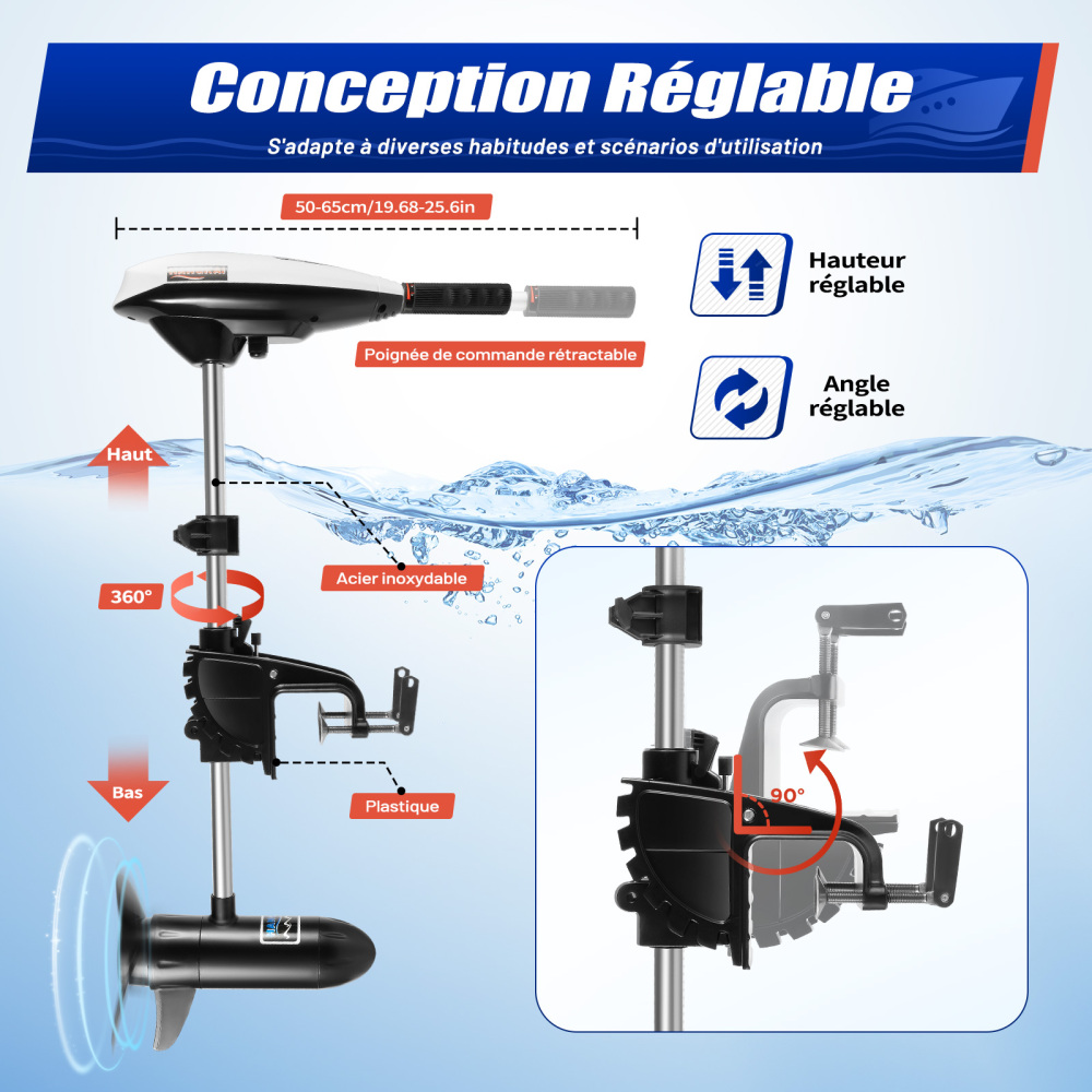 Pièce Moteur Hors-bord En Inox - Kayak 65W-48511-00 - Bateau Gonflable, Durable