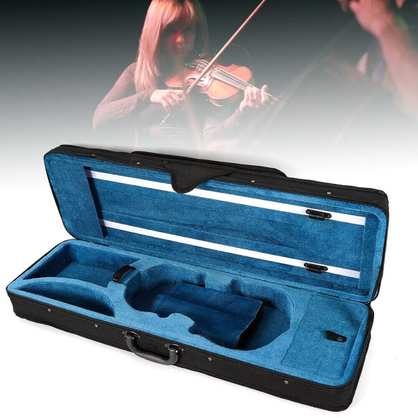 Étui souple pour violon 4/4 avec 2 sangles réglables Noir/bleu