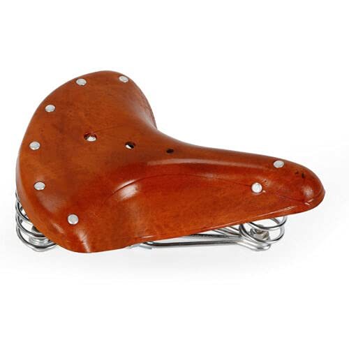 Selle Vélo Ancienne En Cuir - 26 Pouces, Patinée