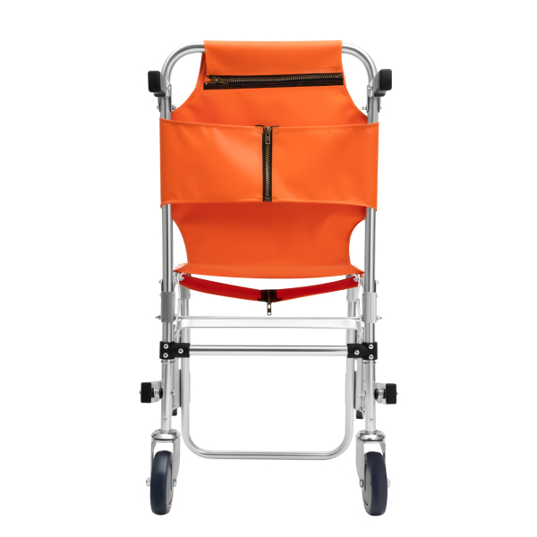 Ambulance Pompier Évacuation d'urgence Ascenseur pliable en aluminium 2 pour le transfert de patients ou de personnes à mobilité réduite Orange