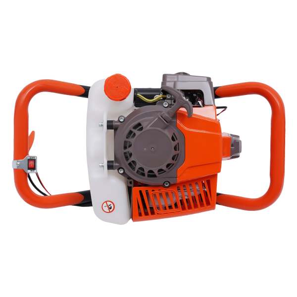 Tarière à essence 2 temps 71 CC + 3 forets, refroidi par air, avec 3 vis (4", 6") et 8"