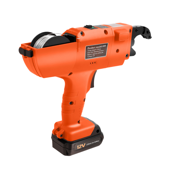 Machine à relier électrique 8-34 mm automatique - Reliure électrique portable - Appareil d'armée - Outil de liaison (Orange)