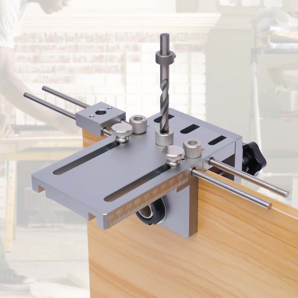 Gabarit De Perçage 3 En 1 Portable Ajustable En Alliage D'aluminium - Précis Et Réglable, Pour Vis Et Chevilles