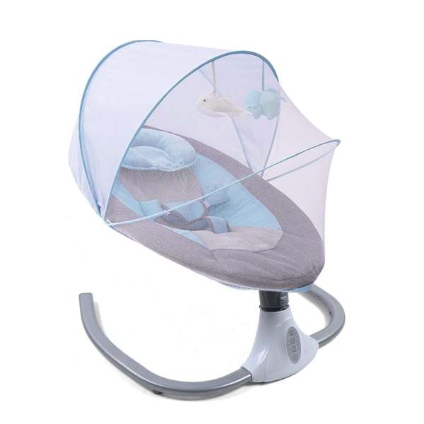 Balançoire portable pour bébé - 4 vitesses - 12 mélodies avec jouets - Moustiquaire - Pliable - Pour 0 à 12 mois (bleu) Balançoire portable pour bébé - 4 vitesses - 12 mélodies avec jouets - Moustiquaire - Pliable - Pour 0 à 12 mois (bleu)