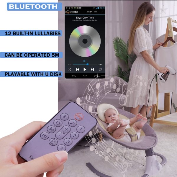 Balançoire portable pour bébé - 4 vitesses - 12 mélodies avec jouets - Moustiquaire - Pliable - Pour 0 à 12 mois (bleu) Balançoire portable pour bébé - 4 vitesses - 12 mélodies avec jouets - Moustiquaire - Pliable - Pour 0 à 12 mois (bleu)