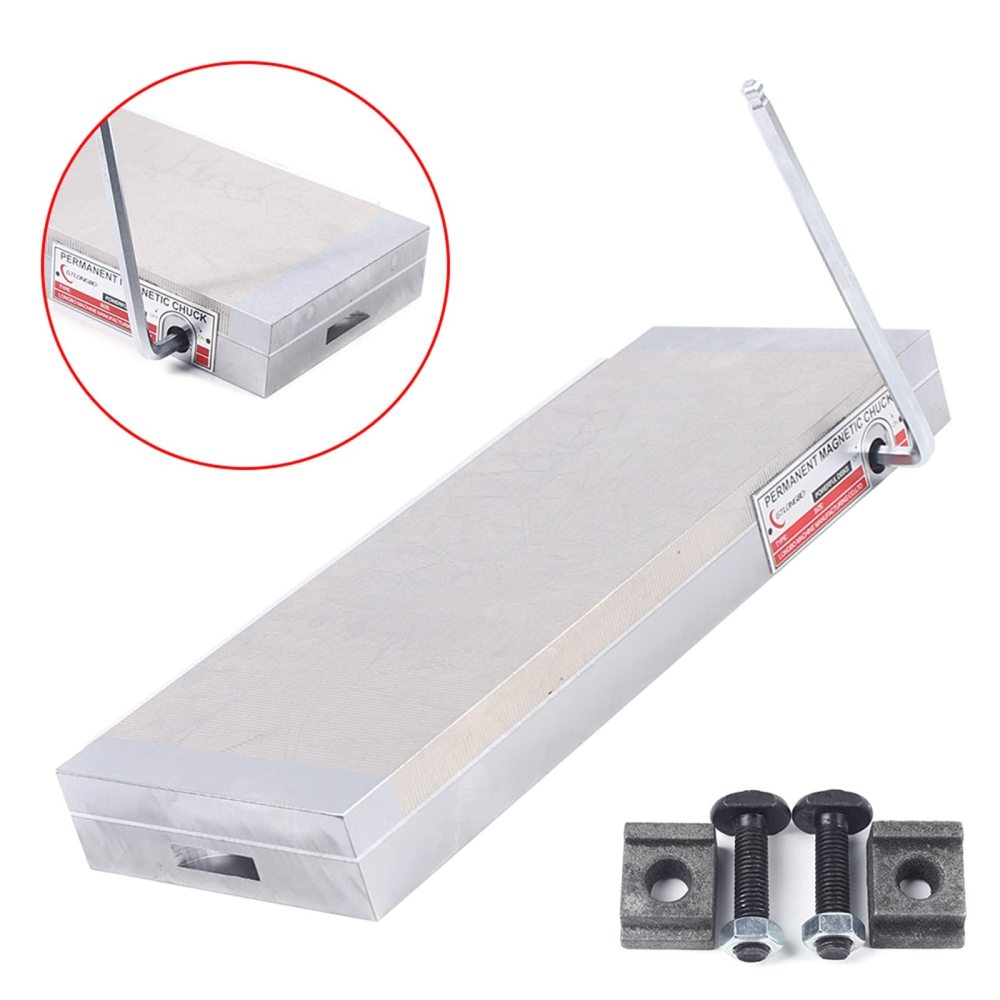 Plaque magnétique 150 x 400 mm - Mandrin magnétique permanent - Pour ponceuse - Polissage fin - Outil de serrage