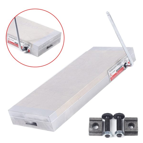 Plaque magnétique 150 x 400 mm - Mandrin magnétique permanent - Pour ponceuse - Polissage fin - Outil de serrage