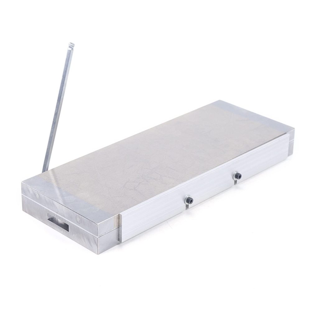 Plaque magnétique 150 x 400 mm - Mandrin magnétique permanent - Pour ponceuse - Polissage fin - Outil de serrage