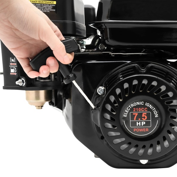 Moteur Essence SECURA 5.5CV 4 Temps - Moteur Stationnaire Pour Karting, Vilebrequin Horizontal
