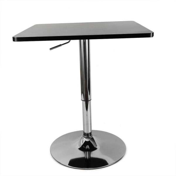 Table de Bar carrée réglable en Hauteur Bristo pour Café Kitchen Home Breakfast Noir