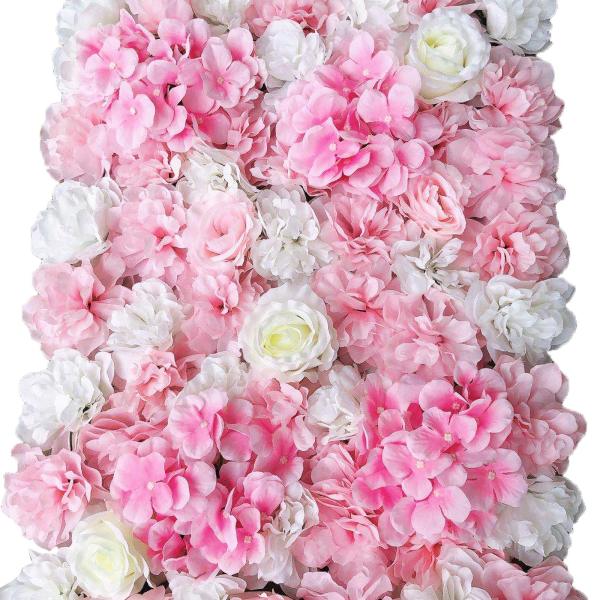 12 x 40 x 60 cm - Mur de roses artificielles - Pour décoration de mariage - Fond de rue - Mur de fleurs en soie