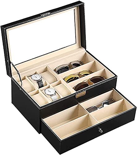 15 emplacements pour montres et lunettes de soleil
