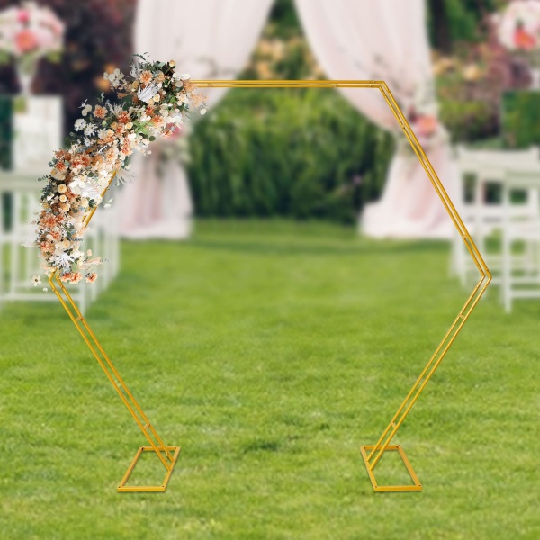 Arche De Mariage En Métal Blanc - Motif Floral, Lourd - Pour Cérémonie Et Fête - Neuf