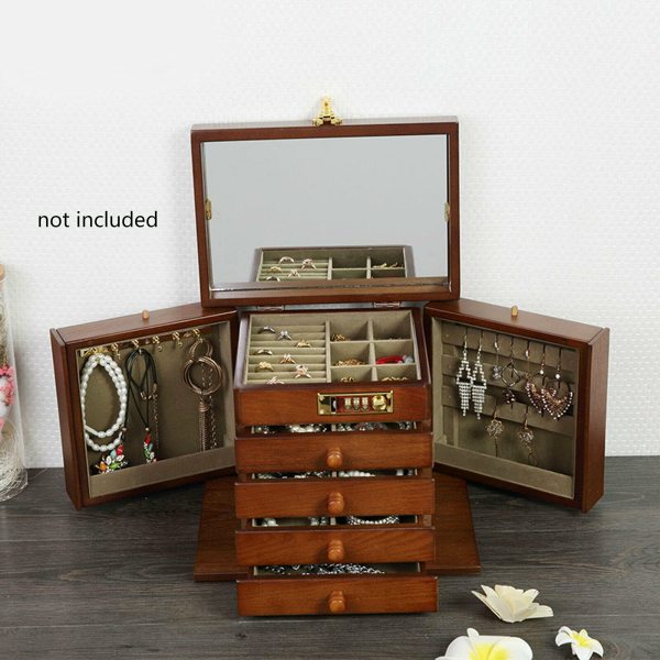 Armoire à Bijoux Enfant Avec Miroir - Rangement Sécurisé Pour Fille 3 Ans Et Plus - Blanc Ou Rose