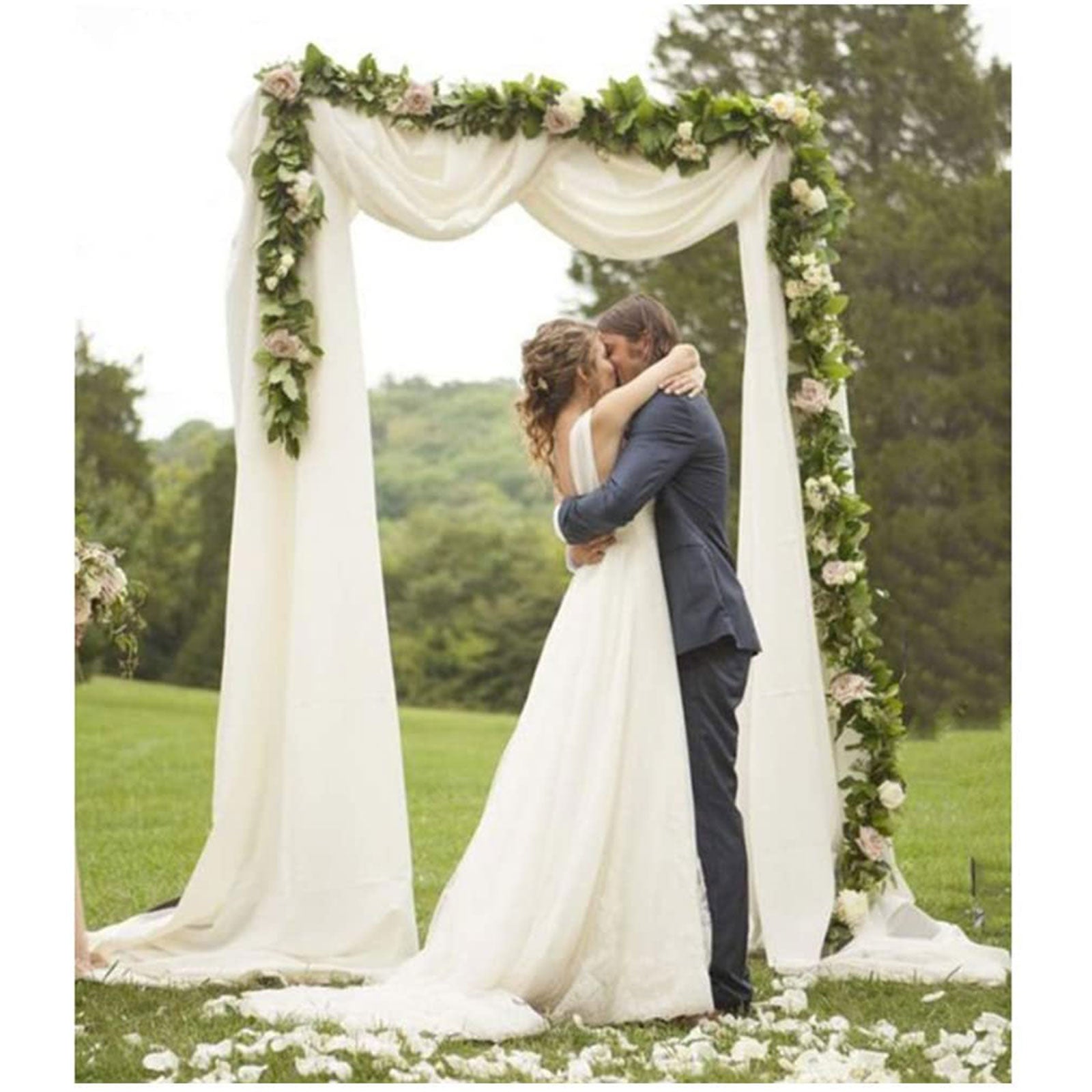 Putros Arche de fond en métal doré de 2 x 1 m pour mariage, décoration de cérémonie d Putros Arche de fond en métal doré de 2 x 1 m pour mariage, décoration de cérémonie d