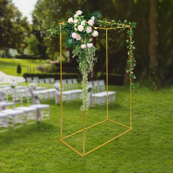 Cadre De Arche De Mariage Doré, Arches De Jardin En Métal, Arche De Ballon Circulaire, Arche De