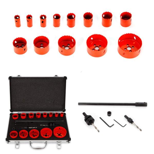 Lot de 17 forets HSS 19-76 mm - Avec coffret