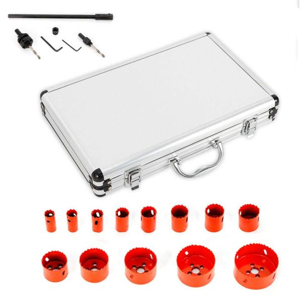 Lot de 17 forets HSS 19-76 mm - Avec coffret
