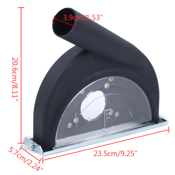 Cache-poussière pour meuleuse d'angle, noir, pour lames de scie de 6 pouces, 6,14 pouces, 6,3 pouces, 7 pouces de diamètre