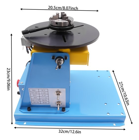 Positionneur rotatif de soudage, table rotative, positionneur de soudage, 10 kg (horizontal)/5 kg (vertical) Positionneur rotatif de soudage, table rotative, positionneur de soudage, 10 kg (horizontal)/5 kg (vertical)