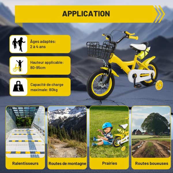 Vvikizy vélo pour enfants de 2 à 6 ans Vvikizy Vélo pour enfants avec roues d'entraînement Vélo