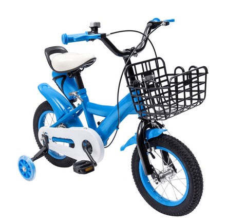Vélo Enfant 16 Pouces – Cadre Acier Carbone, Freins Avant/arrière, Roues Stabilisatrices, Pour 4 à 8 Ans