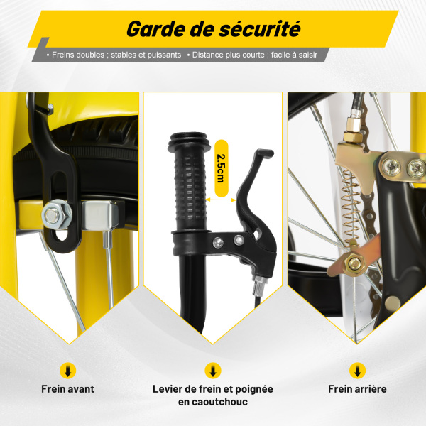 Vélo Enfant 16 Pouces Charocean - Garçons & Filles 4-8 Ans, Réglable En Hauteur Avec Roues Stabilisatrices, Cadre Robuste