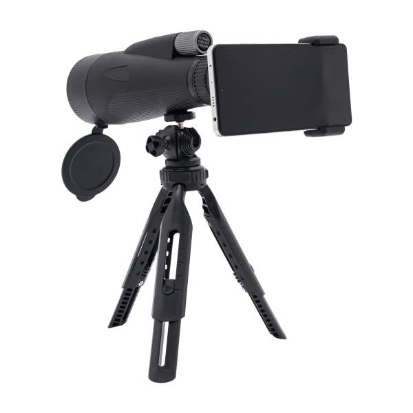 Télescope monoculaire 12 x 56 HD pour adulte avec support pour smartphone et trépied de mise à niveau