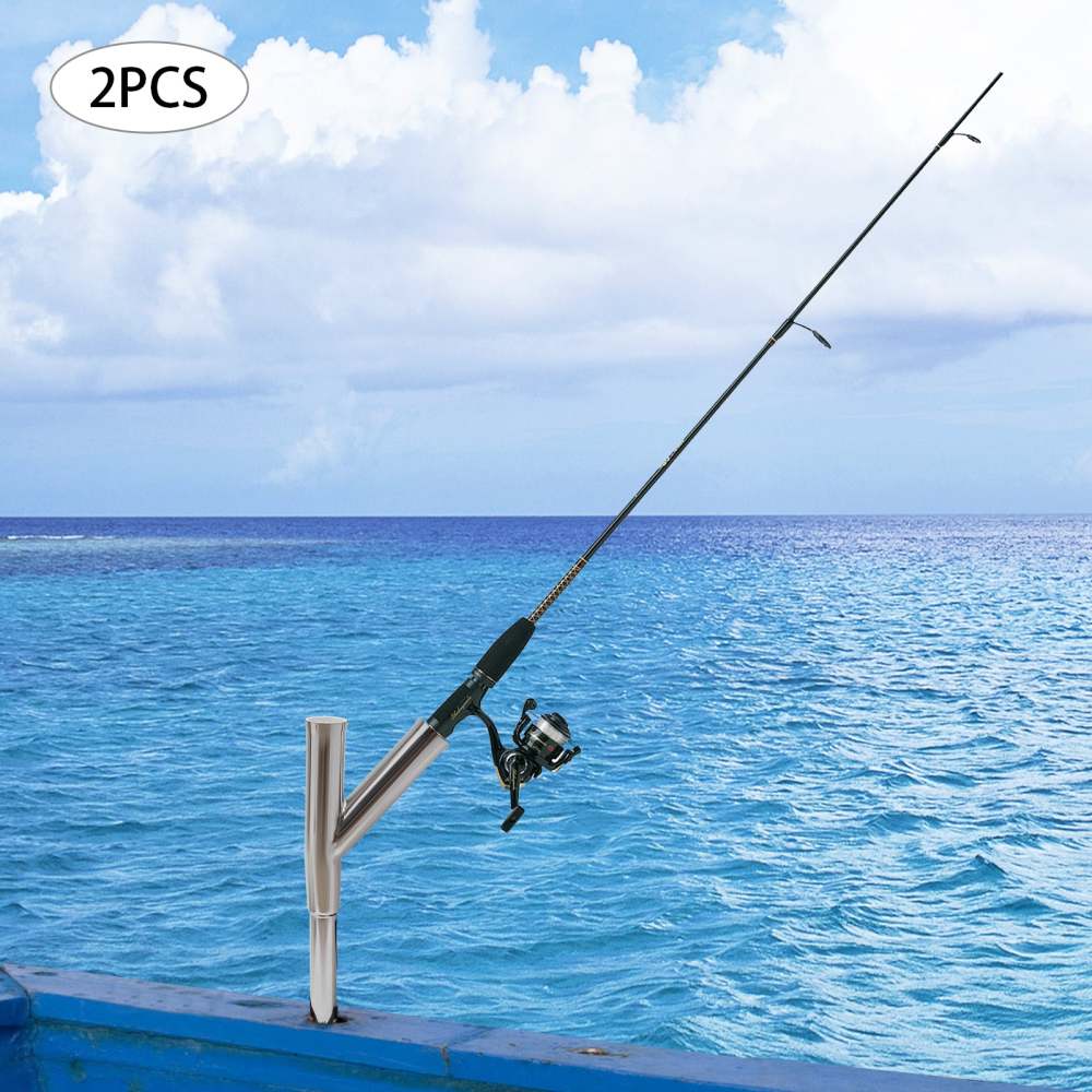 Supports De Canne à Pêche Pour Bateau - Lot De 2, ABS Noir, 270x50 Mm, Avec Vis Et écrous, Facile à Installer