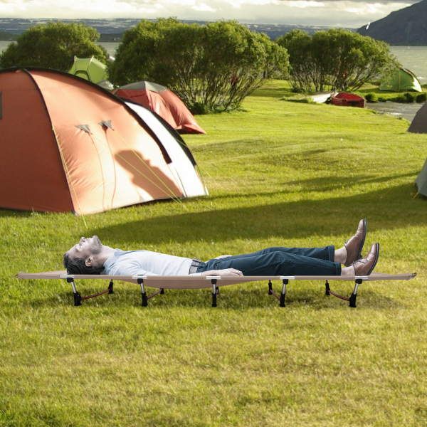 Lit de tente pliant, lit de couchage portable, lit de camping pliable, kaki