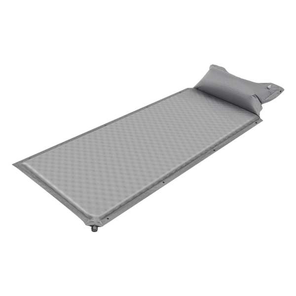 Matelas de couchage autogonflant, gonflage rapide et automatique en 20 secondes, pratique pour le camping en plein air, la randonnée (gris)
