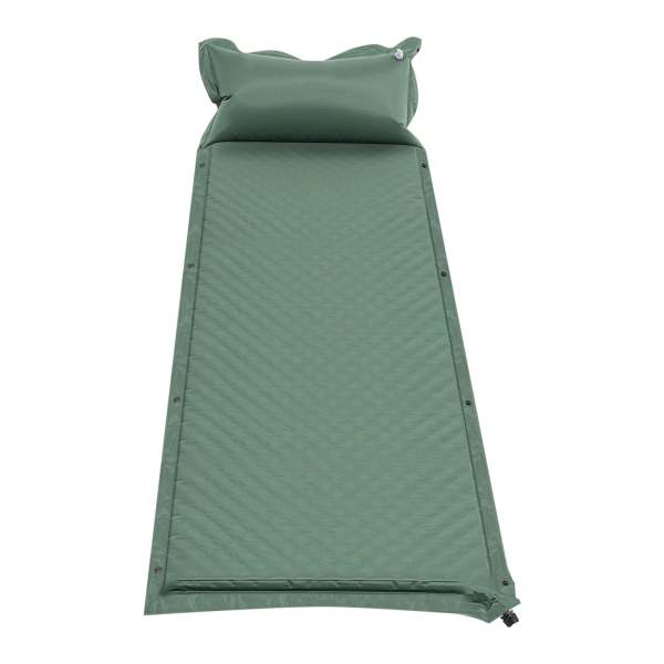 Matelas isolant auto-gonflant, en éponge élastique, auto-gonflable, pratique pour le camping en plein air et la randonnée (vert)