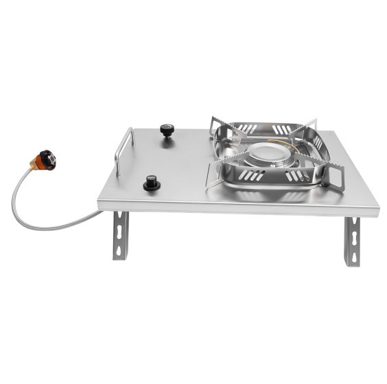 Réchauds de camping, réchauds portables avec brûleurs réglables, plateaux de table pliables