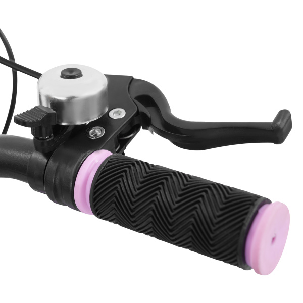 Vélo enfant 40 cm, avec éclairage et roues stabilisatrices, pour enfants de 5 à 8 ans mesurant entre 105 et 135 cm - Rose