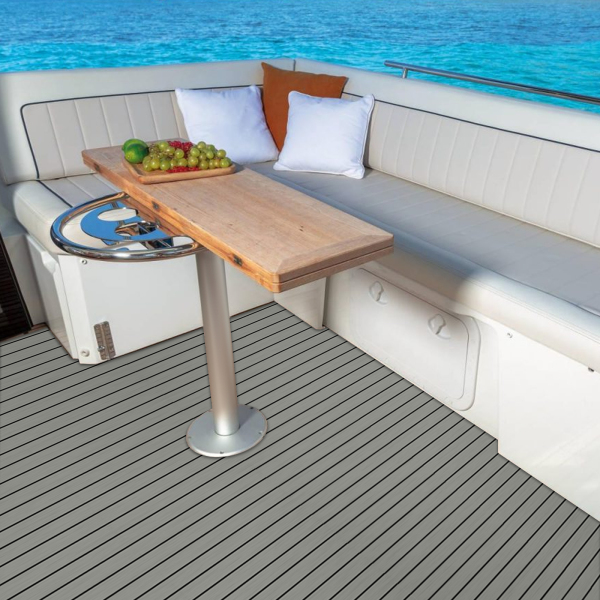 Tapis antidérapant EVA pour bateau 240 x 120 cm - NC12 - Gris clair et noir