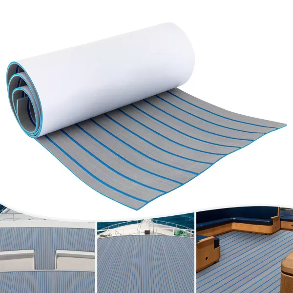 240 x 60 c ousse EVA autocollante plancher de bateau, tapis antidérapant pour yachts, piscines (gris