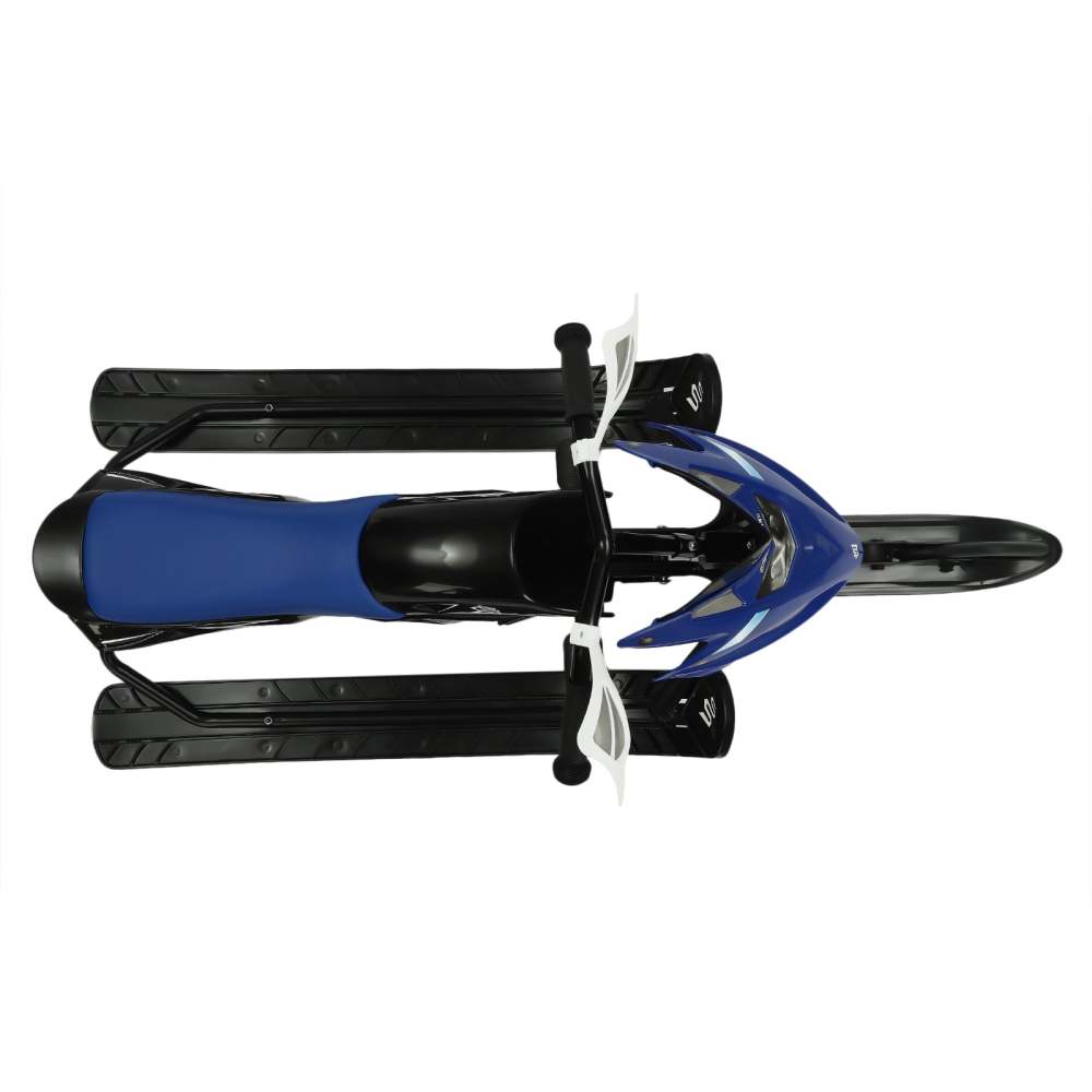 Luge à Neige Avec Freins à Pied Et Guidon Réglable - En Acier Et PE, Capacité 80 Kg, Pour Enfants Dès 3 Ans - Noir, Idéale Pour Ski