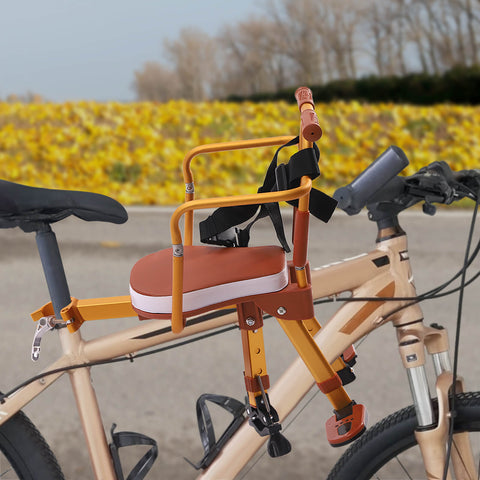 Siège Vélo Enfant Avant Avec Guidon Et Pédales - Siège VTT Compatible 2 à 6 Ans - Confort Et Sécurité