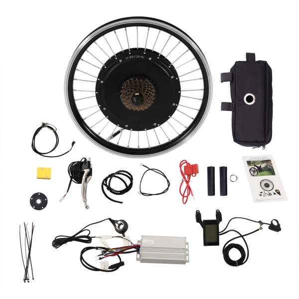 Kit de conversion de roue arrière de vélo électrique 20" avec écran LCD Kit de conversion de vélo électrique 500 W Kit moteur moyeu de vélo