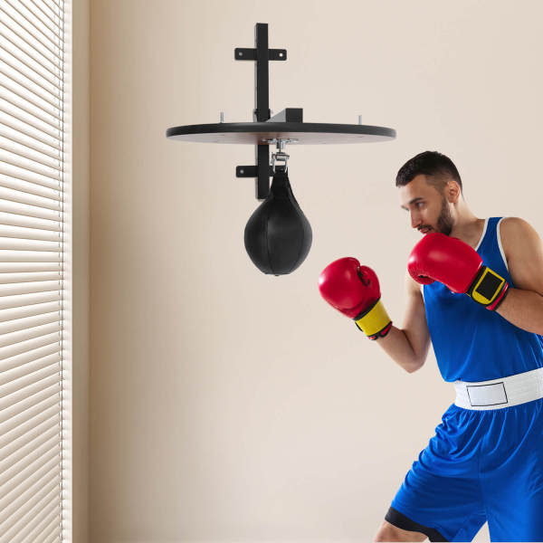Plateforme de sac de boxe à barre unique Log Color, équipement d'entraînement robuste - Hauteur réglable, balle rotative à 360° Plateforme de sac de boxe à barre unique Log Color, équipement d'entraînement robuste - Hauteur réglable, balle rotative à 360°