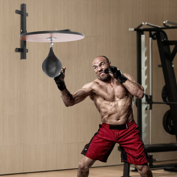 Plateforme de sac de boxe à barre unique Log Color, équipement d'entraînement robuste - Hauteur réglable, balle rotative à 360° Plateforme de sac de boxe à barre unique Log Color, équipement d'entraînement robuste - Hauteur réglable, balle rotative à 360°
