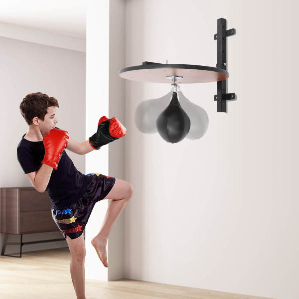 Plateforme de sac de boxe à barre unique Log Color, équipement d'entraînement robuste - Hauteur réglable, balle rotative à 360° Plateforme de sac de boxe à barre unique Log Color, équipement d'entraînement robuste - Hauteur réglable, balle rotative à 360°