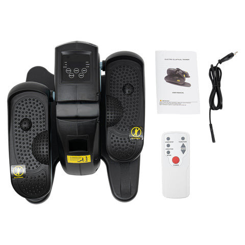 SDHYL Machine Elliptique Sous Le Bureau – Exerciseur De Jambes Assises Pour Personnes âgées Avec 12 Vitesses Réglables, Machine D'exercice Elliptique Portable Avec Télécommande Et Mode Manuel, Noir