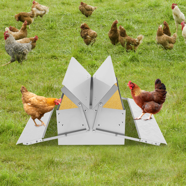 Mangeoire automatique pour poulets, grande capacité, mangeoire pour volailles pour la plupart des animaux d'élevage dans les fermes, les cours
