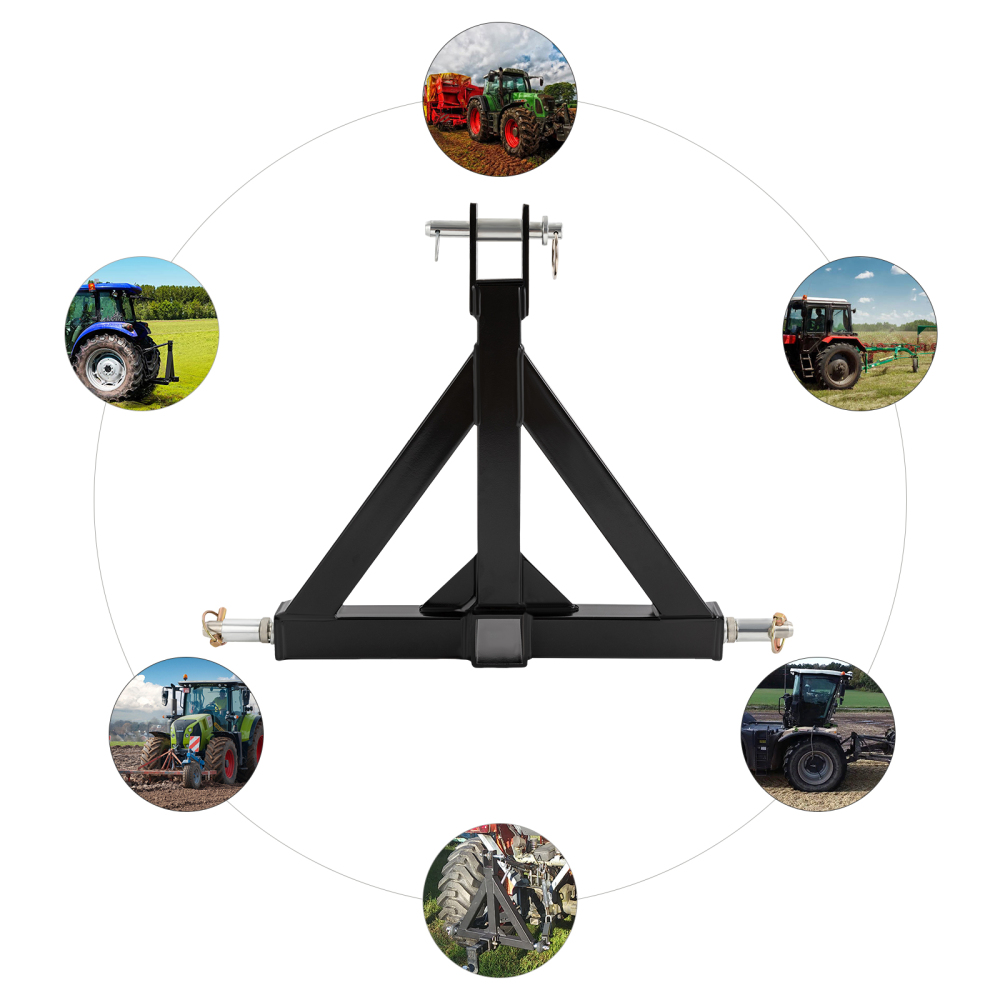 Attelage Rapide 3 Points Pour Tracteur - Connexion Stable Et Polyvalente Pour Remorques Agricoles - Catégorie 1