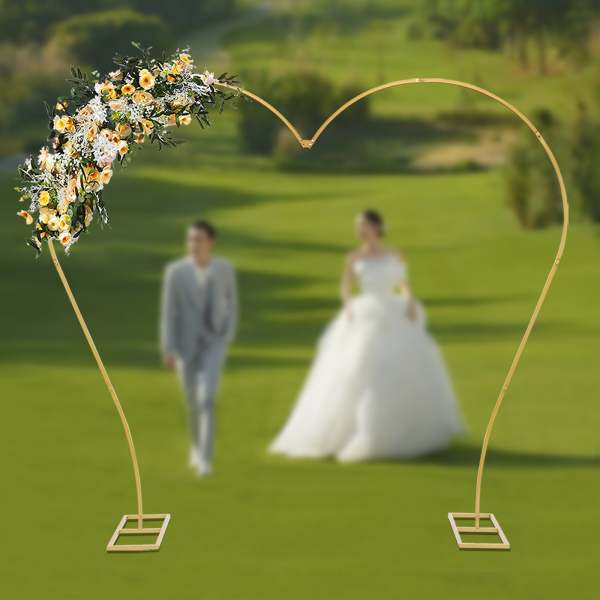 Supports Arche Mariage Métal Doré – Lot De 3 Tailles (2,2 M, 1,8 M, 1,8 M) – Pour Décoration Fête, Jardin, Photo