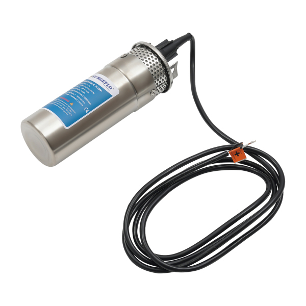 Pompe de puits profond 12 V CC Pompe submersible Pompe à eau étanche et antirouille à faible bruit avec deux anneaux de lanière NSK doubles roulements pour navires bateaux de pêche